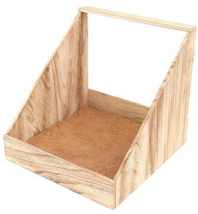 Hühner Legekästen aus Holz, Nistkasten mit Pads, 12 Zoll Hühnernest mit Sitzstange, Stallbox, Geflügelzubehör mit einfacher Verwendung, Hühnerbedarf für Bauernhof Henne Wachteln Winterwurst
