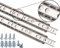 Stahlia Schubladenschienen (1 Paar) Edelstahl Teilauszug H: 17 / L: 278mm Schubladenauszug Schrankauszug Teleskopauszug Schubladenführung Schienen