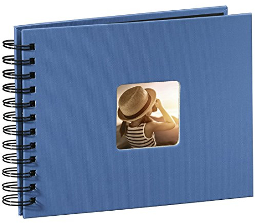 HAMA Album Porta Foto Fine Art con Spirale, 50 foto 10X15, Colore Azzurro