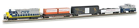 Bachmann Trains - Freightmaster Ready To Run 60 Piece Electric Train Set - N Scale,Silver , 0.5 Liters