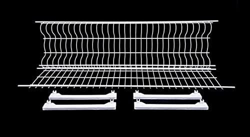 SCOLAPIATTI CM 86 SMALTATO BIANCO PORTAPIATTI PENSILE CON SUPPORTI IN OMAGGIO