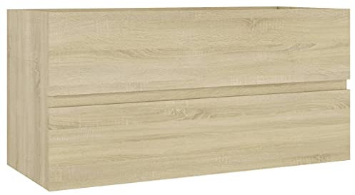 vidaXL Armario para Lavabo Lavamanos Inodoro Aseo Muebles Mobiliario Almacenamiento Estante Robusto Estable Contrachapada Roble Sonoma 90x38,5x45 cm