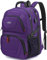 PROETRADE Extra Großer Rucksack Herren 50L Laptop Rucksack 17 Zoll Schulrucksack Laptoptasche Anti Diebstahl Business Reisen Arbeit Notebook College Rucksack für Teenager Damen(Lila)