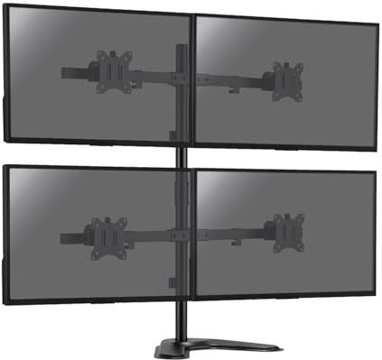 KIMEX - Support pour moniteurs PC - 4 écrans - à poser - 17-32 - 015-1154