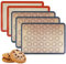 TOOSOAR Lot de 5 Tapis de Cuisson en Silicone, Tapis de Four en Silicone, Tapis de Cuisson en Silicone Antiadhésif, Ustensiles à Pâtisserie Reutilisable Tapis, pour Pâte, Macaron, Biscuit