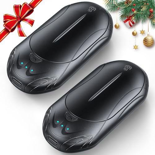 Handwärmer Wiederaufladbar Split 2 Pack,OUTJUT Handwärmer Elektrisch 6000mAh Tragbare Taschenwärmer 3 Heizmodi Schnelles Aufheizen Outdoor Sport Golf Camping im Winter