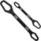 BARAC 2 Llave poligonal de trinquete de 3-22 mm, llave de ojo en ángulo, utilizada para tornillos y tuercas de varios tamaños (Negro)