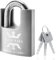 KAWAHA 21/50KD-3SK High Security Stainless Steel Shrouded Padlock with Key for Both Indoor and Outdoor use (Heavy Duty, Anti-Rust) (2 in. (50mm), Keyed Different - 3 Stainless Steel Keys)