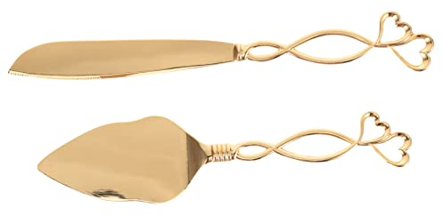 Cabilock 2 Pz Coltello in stile europeo servitore da dessert pala per torta matrimonio anito da cerimonia brownies taglia torta e paletta taglia torta nuziale tavolo da pranzo, 00UK4305L8RHPT2