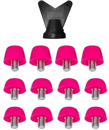 perfk Lot de 12 crampons de rechange pour chaussures de football, stables et antidérapants, vis filetées M5, crampons pour chaussures de football pour hommes, compétitions