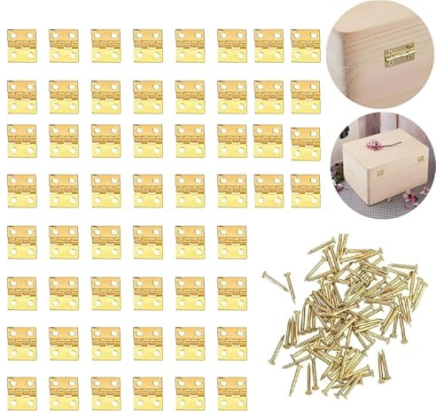 Charnière de porte en acier inoxydable 50pcs, mini micro charnière, 200 pièces charnière de meuble vis avec boîte anti-corrosion charnière invisible armoire charnière meubles