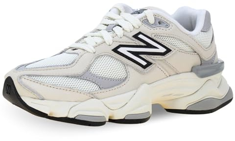 New Balance 9060 Unisex Sneakers, Weiß/Grau, 11.5 Women/10 Men