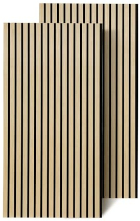 Eikuavons Akustikpaneele, Wandverkleidung, Innenwanddekoration, 2 Stück 120x60cm, 2,1cm dick, Wandpaneele aus Holzfunier und Filz, Holzpaneele Rohholz, für die Dekoration verschiedener Innenwände