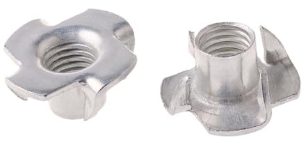 Dado a quattro artigli zincato, M3 M4 M5 M8 M10 M12 Dado a quattro griffe zincato for altoparlanti a T con inserto cieco Ferramenta for mobili(5pcs,M8)