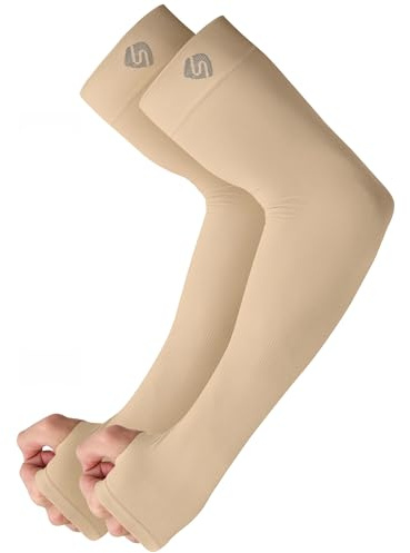 SHINYMOD Manicotti Braccia Anti UV per Uomo e Donna, Maniche a Braccio Protezione UPF 50+ Manicotto Braccio di Raffreddamento, Manicotti a Compressione per Pallavolo, Ciclismo, Golf, Corsa