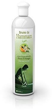 Camylle - Brume de Hammam Fleur d'Oranger - Fragrances à base d'Huiles Essentielles pour Hammams, Bains de Vapeur ou Douches Hammam - Déstressant aux arômes suaves et captivants - 250ml