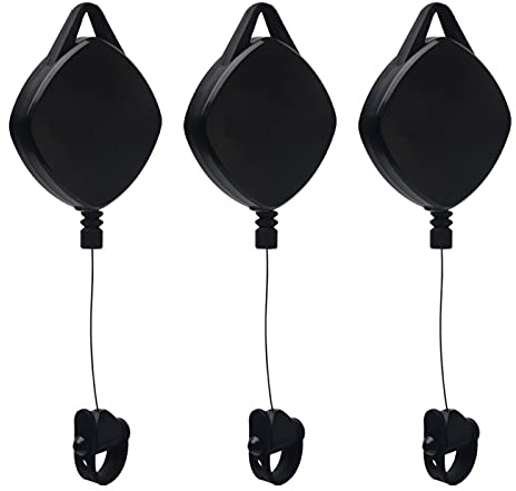 Faderr VR-Kabel-Management, einziehbares Deckenrollensystem für H-TC V-ive/V-ive Pro/Oculus Rift/Rift S/Link-Kabel für Oculus Quest/Quest 2/Valve Index VR Zubehör (schwarz, 3 Stück)
