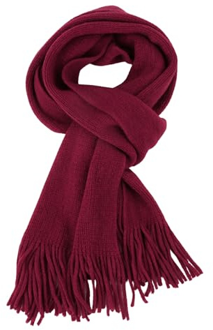 TOPTIE Burgundy Scarf for Women Winter Warm Scarf Cashmere Feel Scarf for Women