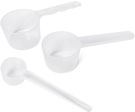 3 cucchiai dosatori, misurino da 50 ml, 40 ml, misurino da 5 g, misurino in plastica, misurino piccolo, cucchiaio da scala trasparente, strumento quantitativo per la cucina