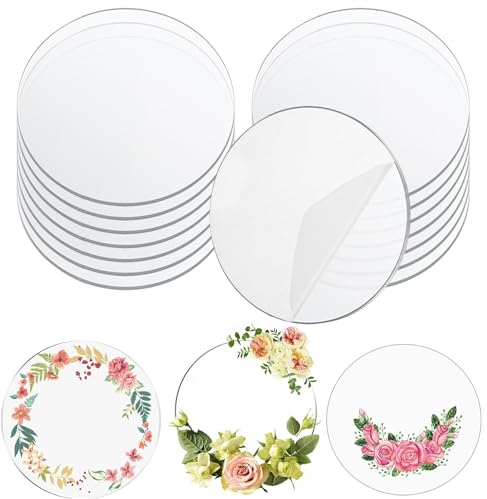 duisoad 10 Stück Klare Acrylplatten Runde, Acrylplatte Rund Acrylscheibe Kreis für Gravieren, Malen, Drucken, Basteln