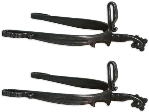 Espuela vaquera de fragua | Estilo Remachada | Modelo ruleta flor | Equipamiento para el caballo | Producto de Guarnicionería | Los Nietos