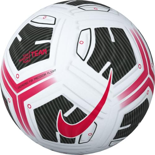 Nike FZ2979-100 Academy Plus Recreational Soccer Ball Unisex White/Black/Bright Crimson Größe 5