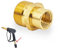 1 Piece M14 Female to M22 Male Threaded Hose Connector Brass High Pressure Washer Coupler Washer Joint Washer Fitting Pipe Adapter for Car Cleaning Water Gun