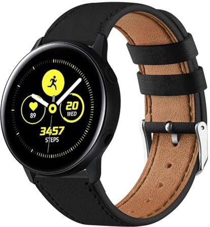 Mjukt läderarmband kompatibelt med Samsung Galaxy Watch Gear S2 Classic, med justerbart metallspänne läderarmband för män och kvinnor sport ersättningsarmband för Samsung Watch Gear S2 Classic (8)