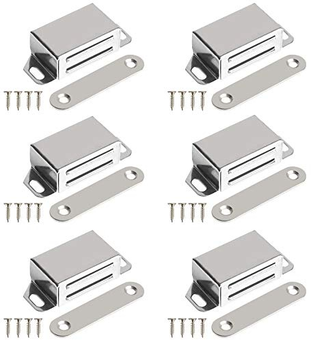 Calamita Porta 6 Pezzi Chiusura Magnetica Inox Cassetto Chiusure Magnetiche per Ante Cucina Mobili Mobili