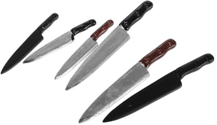 Toyvian Lot de 6 Couteaux Cuisine Miniatures en Résine pour Maison de Poupée, Accessoires de Scène DIY, Apparence Réaliste