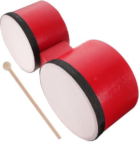 GARVALON Strumento a Percussione Bongo e Tamburo per Ragazzo Ragazza 8-12 Anni, Set Bacchette, Piccolo Giocattolo Musicale Educativo per Feste e Spettacoli