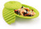 FranquiHogar - Estuche de Vapor de Silicona para Microondas y Horno 28 cm - Cocina Saludable en su Jugo - Apto Lavavajillas y Libre de BPA, Verde, Silicona