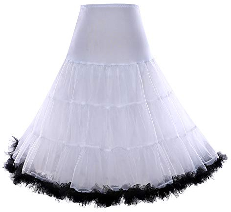 BOOLAVARD 1950 26 Rockabilly Jupon Jupon Retro Vintage Petticoat Tutu Swing Rouge, Noir, Blanc, Bleu, Rose