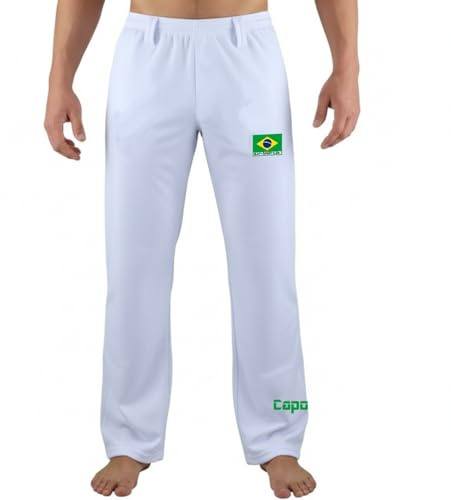 Bay Capoeira Hose weiß Uni Capoeirahose (100 (6XS))
