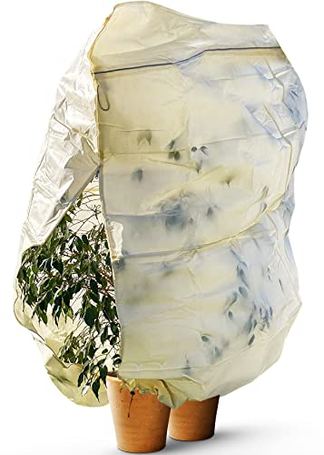 Praknu Housse de Protection pour Arbre et Plante XXL 240 x 200 cm - Matériau épais - avec Sac de Rangement - Lavable - Résistant à la Déchirure