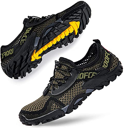 DimaiGlobal Randonnée pour Hommes Chaussures Légères Respirantes en Plein air Sandales en Maille à Séchage Rapide Plage Fisherman Chaussures Décontractées