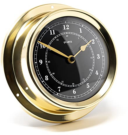 Fischer 1508U-45.6, maritime Quarz-Uhr, Messing