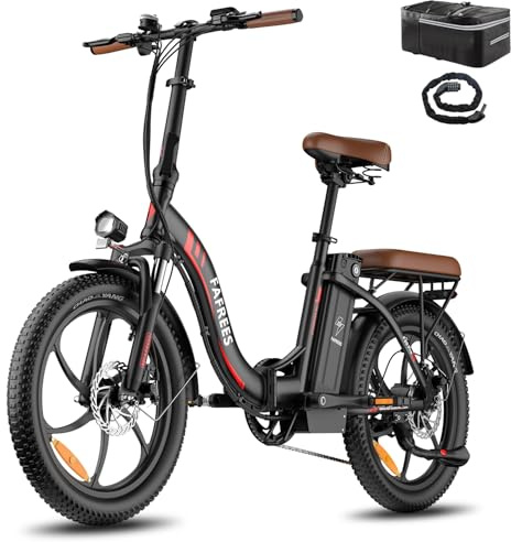 Fafrees [Oficial] Bicicleta eléctrica F20-PRO, 20 Pulgadas Plegable Bicicleta Urbana eléctrica, 250 W fatbike, 18Ah batería, Rango de 140 km, E-Bike para Adultos, Negro
