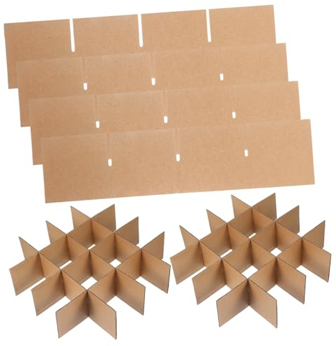 Solustre Versandkarton TrennwäNde 6 StüCk Pappschachtel Mit TrennfäChern 33 5X8X0 3Cm Kartonteiler FüR Umzugskartons Und GläSer Schutz