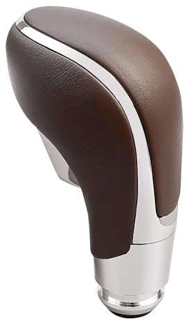 AUGREX Gear Shifter Knob for Buick Verano 2012-2017 Gear Shift Knob Leather Car Stick Lever Handle Shifter Head Transmission Gear Shift Lever Knob, Brown