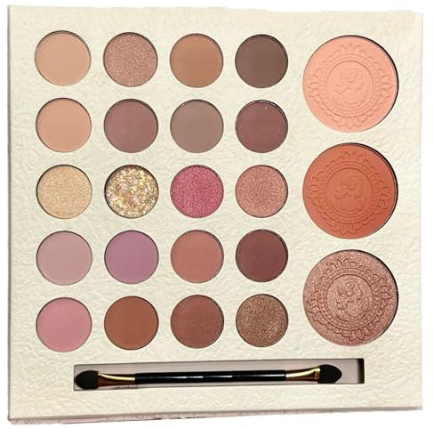 23 Farben professionelle Make-up Schattenpalette, rosa Farbe Make-up Palette, Glitter Matte Schimmer Metallic pigmentierte Make-up professionelle Palette, helle Puder Augen Paletten Make-up