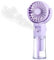 Portable Electric Handheld Fan with Water Mist Spray, Mini USB Hand Fan Rechargeable with 4 Speed, Battery Powered Small Fan Handheld for Holiday Office Outdoor, Travel Accessories for Women (Purple)