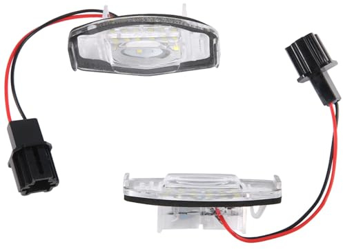 Lonrtesw 2 Unids Coche Led Luz De Matrícula Luz De Matrícula Lámpara De Luz para Accord Negro