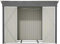 Metall Gerätehaus– Wetterfester Gartenschuppen mit Metallfundament ohne Boden, abschließbar, mit Belüftung und Schrägdach, ideal für Garten Terrasse Outdoor Lager (Grau, 8x4 FT)