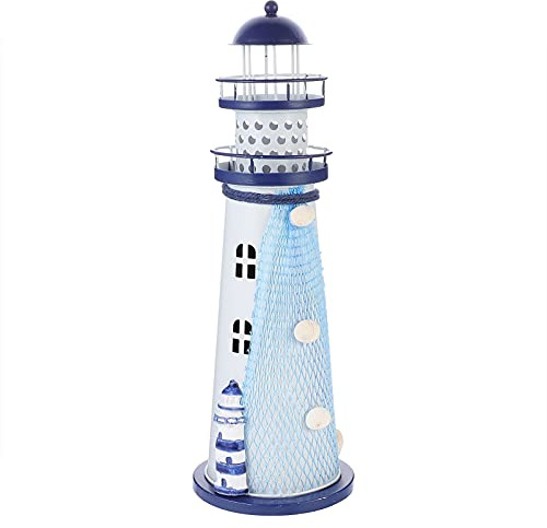 HOMSFOU 1 pieza Lámpara Decorativa LED de Faro de Hierro para Decoración Luz Nocturna Creativa Estilo Iluminación Práctica y Duradera para Ambientes Acogedores