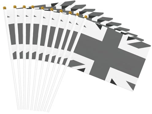 Bandera nacional del Reino Unido con impresión de mano, banderas portátiles para celebraciones, fiestas, vacaciones, decoración, reuniones y eventos