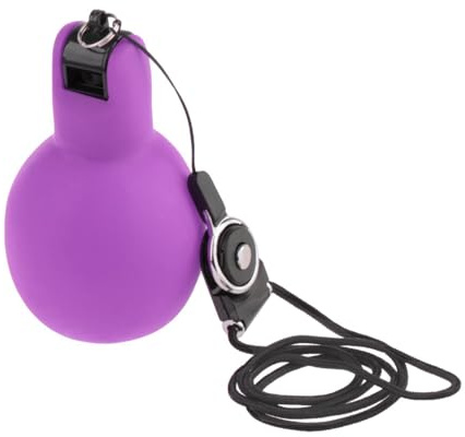 Sifflet à Main avec Cordon, Sifflet de Sport Portable pour La Randonnée, L'intérieur, L'extérieur et Le Football, Violet