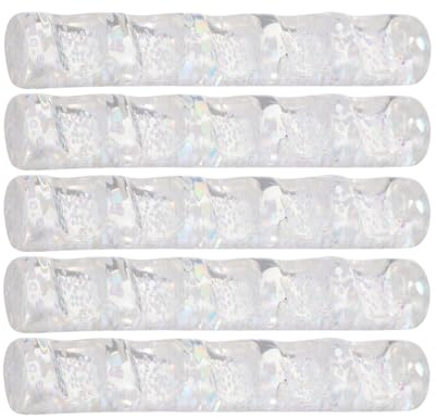 LALADEFIEE Portapennelli per Nail Art in Resina Bianca Organizer a 5 Scomparti con Base Stabile Contenitore per Pennelli da Trucco per Manicure Professionale e Uso Domestico