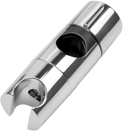Support Pommeau de Douche 25 mm, Support Douchette en ABS Chromé Résistant, Fixation Facile pour Barre de Douche, Accessoire Pratique pour Salle de Bain