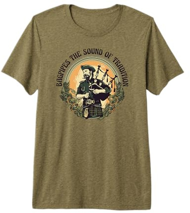 Cornemuseur Cornemuse-Instrument Bagpipe-Sound Cornemuse T-Shirt Haut de Gamme